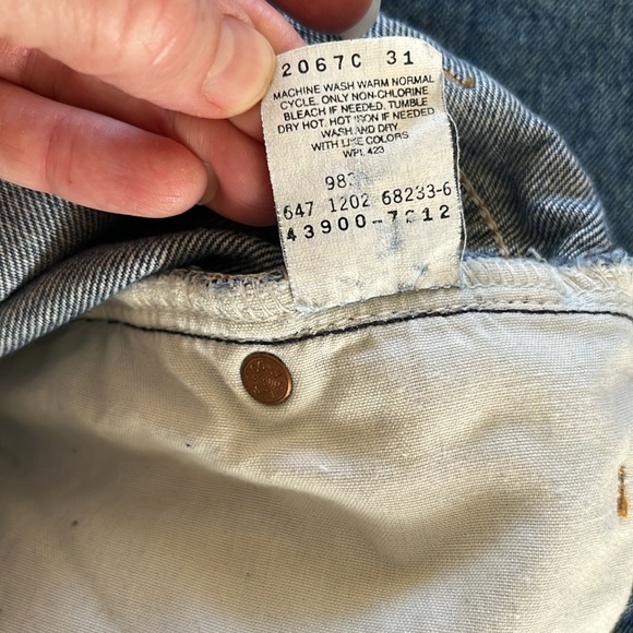 Vintage 90s Y2K Levi’s Regular Straight Leg Jeans 40x30 - Picture 9 of 11